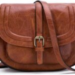 AFKOMST Crossbody Bags for Women,Small Saddle Purse and Boho Cross Body Handbags,Vegan Leather
