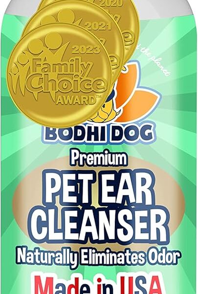 Bodhi Dog Ear Cleaner Solution for Dogs & Cats - Aloe Vera Ear Cleanser, Gentle, Safe for Ear Health - Removes Dirt, Wax & Debris - Prevents Odor & Irritation - Made in USA (8 Fl Oz)