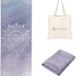 Travel Yoga Mat, Non Slip Exercise Suede Mat with Carry Bag, All-Purpose Fitness Mat with High Density Anti-Tear Surface for Women, Ideal for Pilates Workout (72'' x 24'' x 1.5mm Thick)