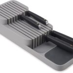 Joseph Joseph DrawerStore Knife Organizer, holds up to 9 knives, Kitchen Organization & Drawer Storage  Compact, Gray