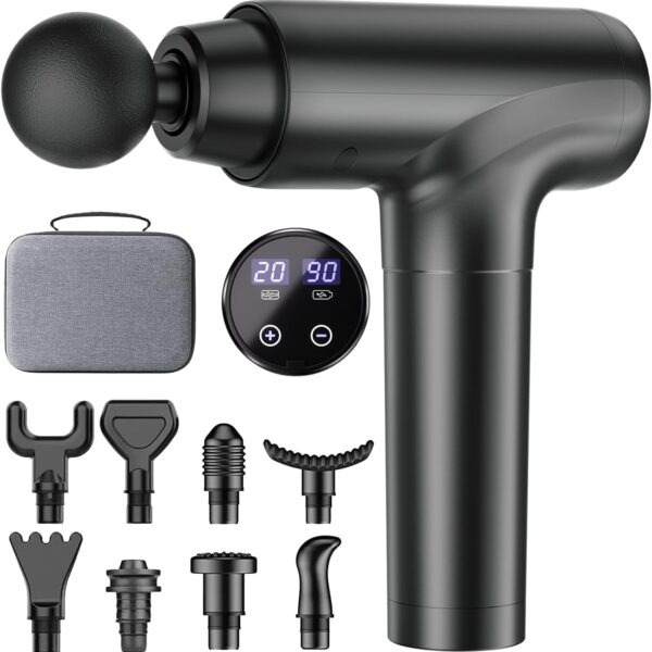 cotsoco Massage Gun, Muscle Massage Gun Deep Tissue Back Massager for Pain Relief, 20 Speeds Handheld Electric Massager Tool with Silent Brushless Motor, Suitable for Gym Office Home Travel