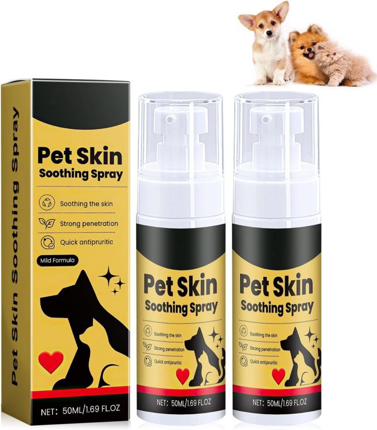 2Pcs Pet Skin Soothing Spray for Dogs,Pet Skin Treatment Spray for Dogs and Cats - Nature Soothing Solution for It-chy Skin and Reduces Scratching,Pet Skin Soothing Spray for All Animals(50ml/1.69oz)