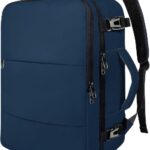 Taygeer Carry On Backpack, 35L Travel Backpack for Women Airline Approved, Laptop Bag with Water Bottle Pocket & Shoe Pouch, Personal Item Mochila for College Business Trip Weekender, Dark Blue