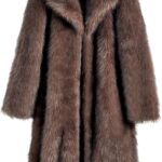 Women's Shaggy Faux Fur Warm Maxi Overcoat Outwear,Fluffy Winter Parka Long Jackets Coats