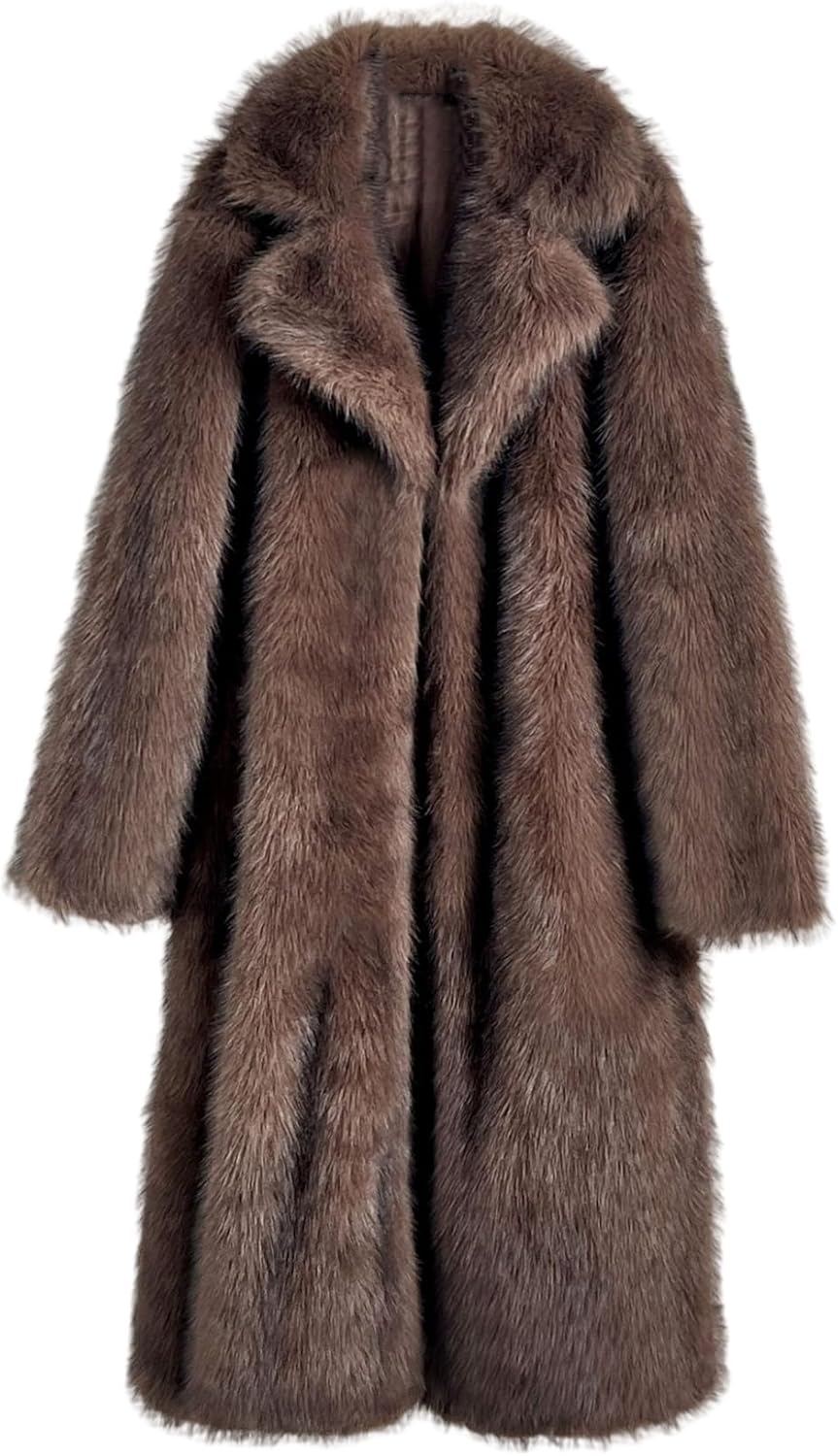 Women's Shaggy Faux Fur Warm Maxi Overcoat Outwear,Fluffy Winter Parka Long Jackets Coats Women's Shaggy Faux Fur Warm Maxi Overcoat Outwear,Fluffy Winter Parka Long Jackets Coats