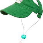 Pet Dog Baseball Cap, Cat Hat, Cat Dog Sun Cap with Ear Holes, Adjustable Puppy Outdoor Sun Hat (Green, Small)