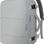 Taygeer Carry On Backpack, Womens Travel Backpack with USB Charging Port & Shoe Pouch, Laptop Mochila 15.6inch Flight Approved, College Teacher Tote Bag for Business Travel Supplies, Grey