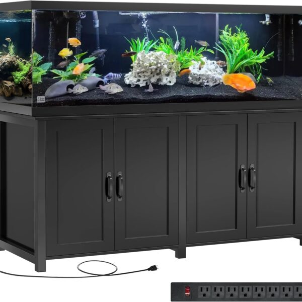 GDLF 100-150 Gallon Fish Tank Stand, 120 Gallon Tank Stand with 60"*24" Tabletop Fits 100/120/150 Volumns Aquariums,2200LBS Capacity Heavy Duty