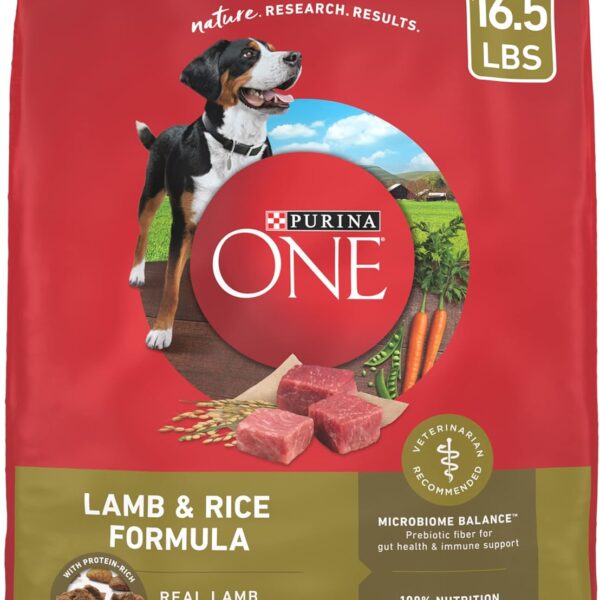 Purina ONE Dry Dog Food Lamb and Rice Formula - 16.5 lb. Bag