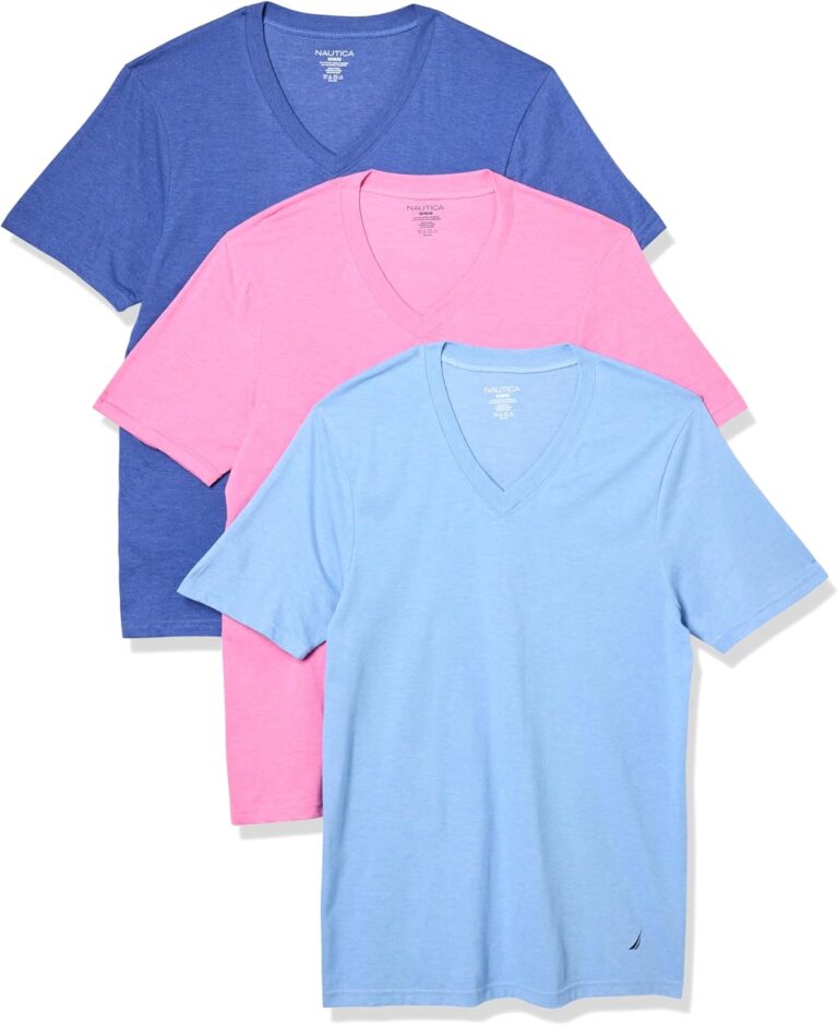 Nautica Men's 3-Pack Cotton V-Neck T-Shirt