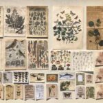 DESEACO Vintage Aesthetic Posters for Wall Decor, Green Botanical Art for Teen Girls Rooms, Cute Plant Journaling Supplies and Nature-Inspired Collage Kit