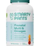 SmartyPants Prenatal Vitamins for Women, Multivitamin Gummies: Omega 3 Fish Oil (EPA/DHA), Biotin, Methylfolate, Vitamin D3, C, Vitamin B12, B6, A, K & Zinc, Inositol, 120 Count (30 Day Supply)