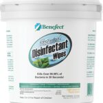 Benefect Botanical Disinfecting Wipes - (250 Wipe Count) Natural, No Residue - Antibacterial Disinfectant, Multi-Surface Cleaning and Sanitizing Wipes