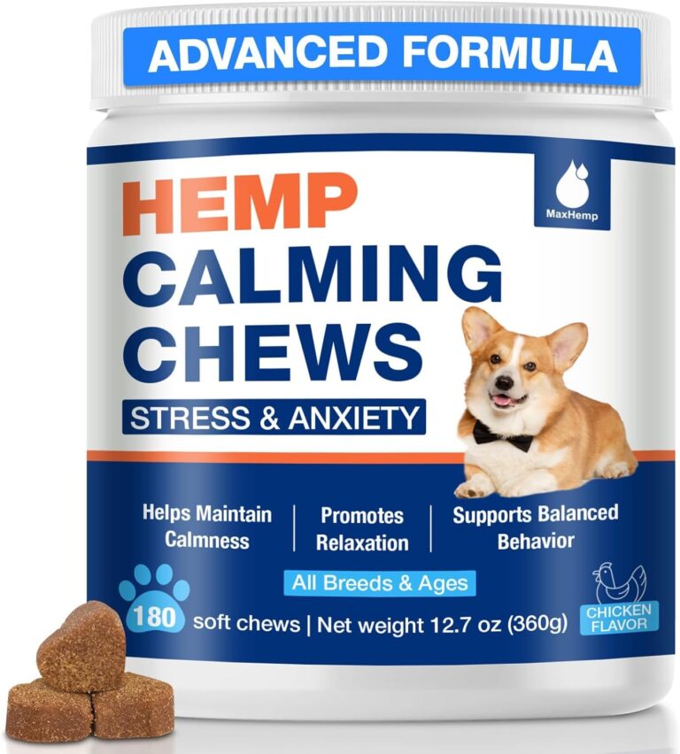 Calming Chews for Dogs - Advanced Hemp Dog Calming Chews- Anxiety Relief Treats for Composure, Separation, Barking, Thunderstorms, Stress Relief - Hi and Jint Supplement -180 Soft Treats