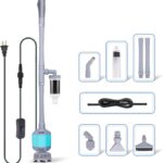 hygger 360GPH Electric Aquarium Gravel Cleaner, 5 in 1 Automatic Fish Tank Cleaning Tool Set Vacuum Water Changer Sand Washer Filter Siphon Adjustable Length 15W