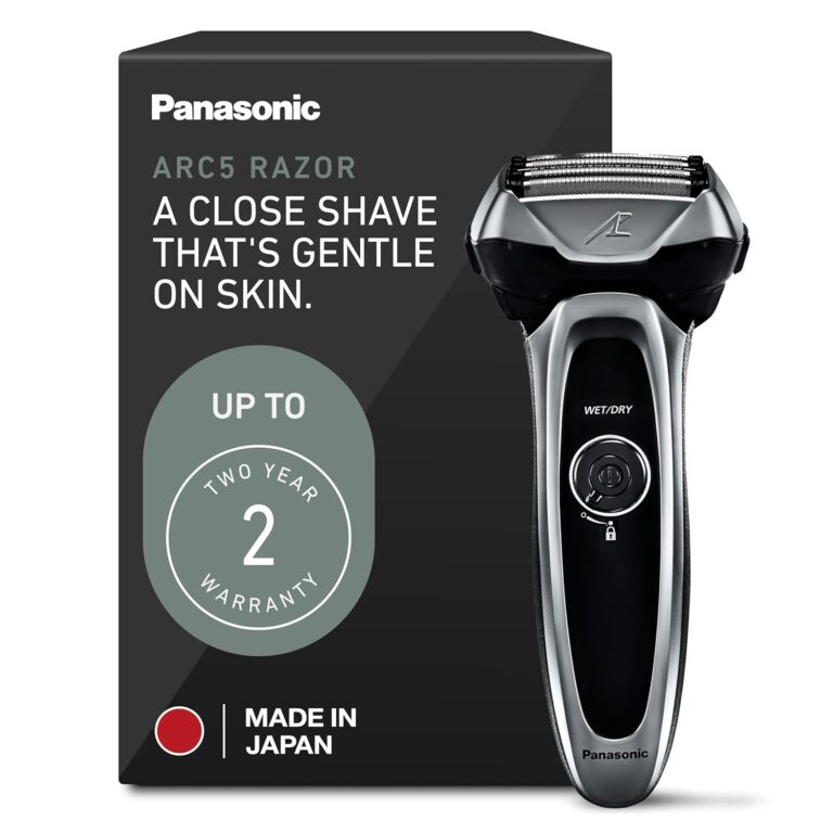 Panasonic ARC5 Electric Razor for Men with Pop-Up Trimmer, Wet/Dry 5-Blade Electric Shaver with Intelligent Shave Sensor and Multi-Flex Pivoting Head  ES-LV65-S (Silver)