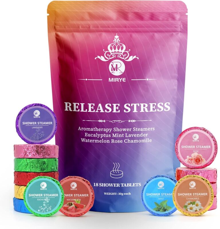 18-Pack Shower Steamers Aromatherapy, Valentine's Day Gifts for Women or Men, Organic Shower Bombs with Chamomile Rose Lavender Mint Watermelon Eucalyptus Essential Oil