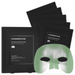 HommeFace Mens Revitalizing Hydrogel Facial Mask Set (5ct) - Hydrating, Beard-Friendly, Anti-Aging, Soothing Face Sheet Masks - Korean Skincare Technology with Hyaluronic Acid, Vitamins & Peptides
