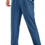 TACVASEN Mens Workout Pants Casual Athletic Hiking Lightweight Quick Dry Stretch Waterproof Sweatpants with 3 Pockets