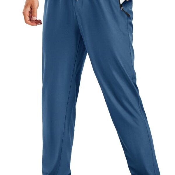 TACVASEN Mens Workout Pants Casual Athletic Hiking Lightweight Quick Dry Stretch Waterproof Sweatpants with 3 Pockets