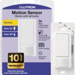 Lutron Maestro Motion Sensor Light Switch Indoor for Bathroom, Garage, Laundry Room, Any Bulbs, Occupancy Vacancy Sensor, Single-Pole, MS-OPS2-WH, White