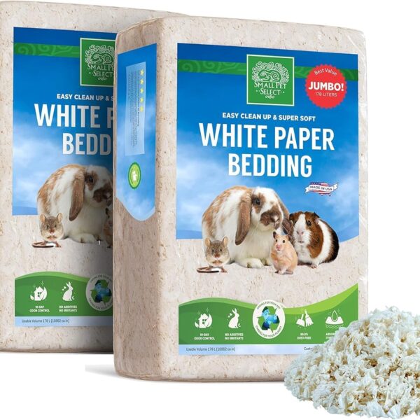 Small Pet Select White Paper Bedding 356L, Litter for Rabbit, Guinea Pig, Hamster, Bunny and Other Small Animals, Made in USA, 356L