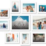 Americanflat Set of 10 Picture Frames with Shatter-Resistant Glass - Gallery Wall Frame Set with Two 8x10, Four 5x7 and Four 4x6 Frames - Signature Collection - White