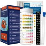 11 in 1 Aquarium Test Strips Kit | Aquarium Ammonia Test Strips | 150 Strips | Quick Accurate Freshwater&Saltwater Fish Tank Water Test Kit for Ammonia,pH,Nitrate,Nitrite,Hardness,Chlorine,Carbonate