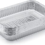 Weber Aluminum Drip Pans 10Pack  Disposable Foil Pans for Indirect Cooking, Catching Drippings, Ideal for Roasts, Turkeys & Gravy Drippings - Compatible with Weber Gas Grills