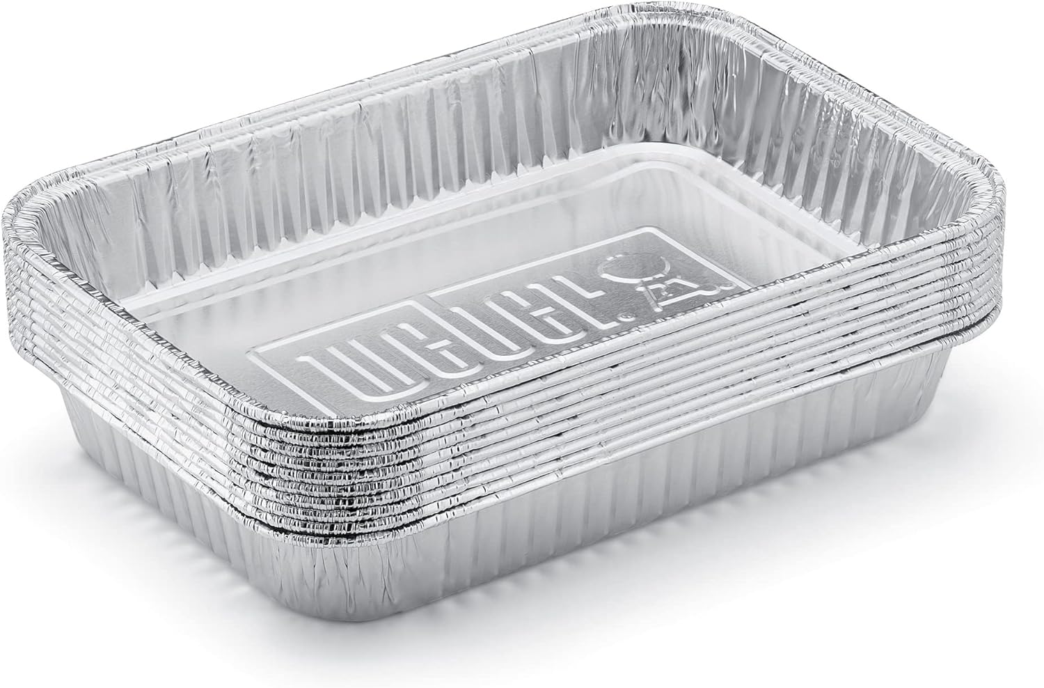 Weber Aluminum Drip Pans 10Pack Disposable Foil Pans for Indirect Cooking, Catching Drippings, Ideal for Roasts, Turkeys & Gravy Drippings - Compatible with Weber Gas Grills Weber Aluminum Drip Pans 10Pack Disposable Foil Pans for Indirect Cooking, Catching Drippings, Ideal for Roasts, Turkeys & Gravy Drippings - Compatible with Weber Gas Grills