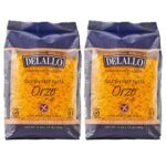 DeLallo Gluten Free Orzo Pasta, 12 oz Bag, (2 Pack), Made with Corn and Rice Flour, Handcrafted in Italy, Non-GMO, All Natural, Kosher