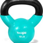 Yes4All Kettlebells Rubber Base, Kettlebell Set for Women, Strength Training Kettlebells Weights (10-65 lbs)