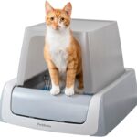 PetSafe Legacy ScoopFree Crystal Pro Self-Cleaning Automatic Cat Litter Box - Front-Entry Motion-Sensing Cat Box with Integrated Health Counter - Includes 1 Disposable Crystal Litter Tray
