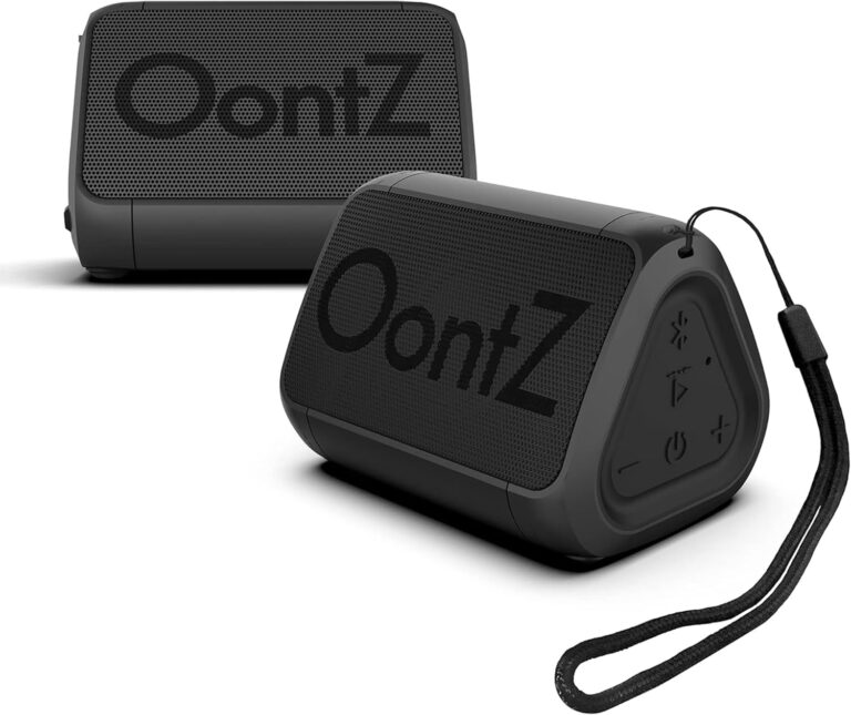 OontZ Angle Solo 2-Pack - Portable Bluetooth Speaker 5.0-5W Sound, 10-Hr Battery, 100ft Wireless Range, IPX5 Water-Resistant, Budget-Friendly Small Speaker for Travel, Party, Outdoor or Home (Black)
