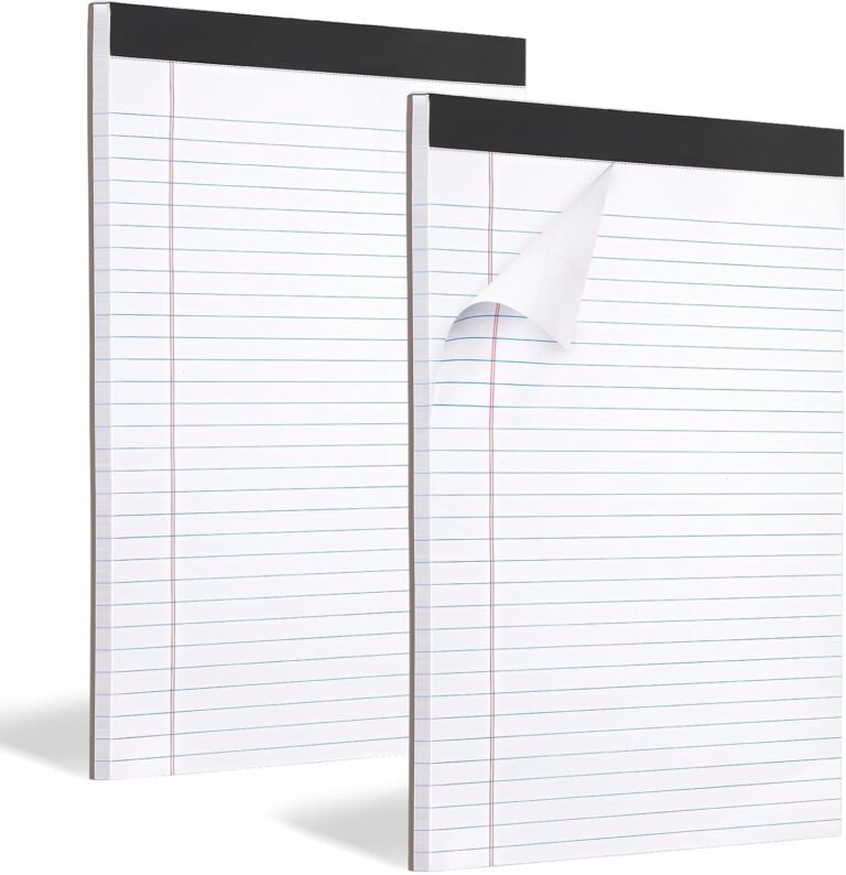 2 Pack Legal Pads Refills Note Pads, Writing Pads 8.5 x 11 Inches, Memo Pads Lined Writing Note Pads, Letter Size Legal Pad Wide Ruled Lined Pads Legal Rule for School Office30 Sheet per Pads