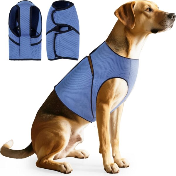 Dog Anxiety Vest/Shirt - Breathable Calming Jacket for Thunderstorms, Fireworks & Separation Relief, Soft Pressure Pet Wrap with Mesh Design for Indoor/Outdoor Use, Travel, and Vet Visits