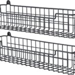 Spice Rack Organizer Wall Mount, Spice Organization Storage Shelf for Cabinet Door, 2 Packs Wall Spice Rack Saving Space for Kitchen, Black