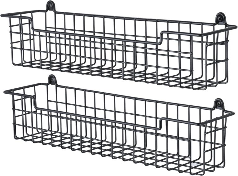 Spice Rack Organizer Wall Mount, Spice Organization Storage Shelf for Cabinet Door, 2 Packs Wall Spice Rack Saving Space for Kitchen, Black