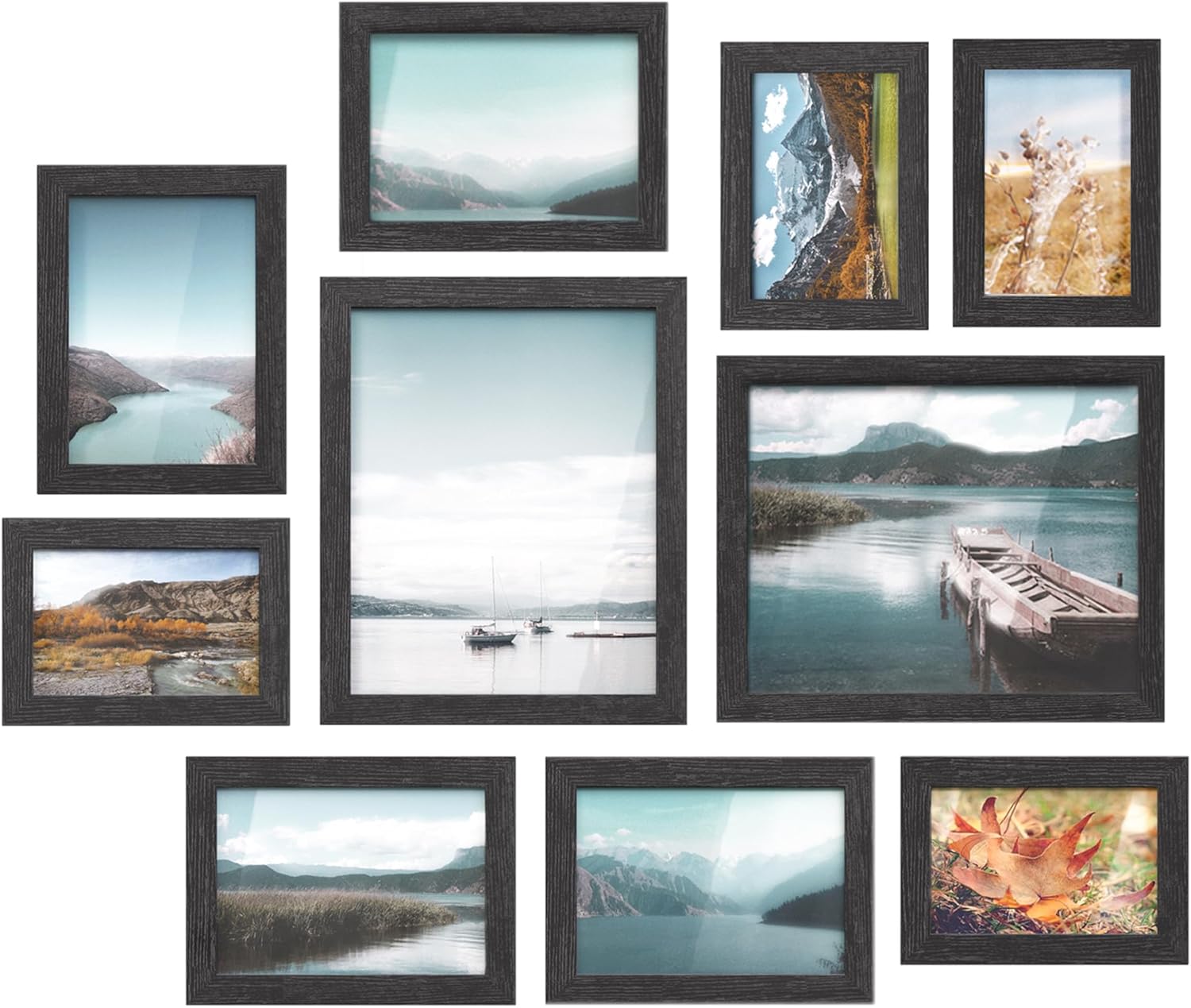 SONGMICS Picture Frames, 10 Pack Collage Picture Frames with Two 8x10, Four 5x7, Four 4x6, Photo Frame Set for Wall Gallery Decor, Hanging or Tabletop Display, Clear Glass Front, Black SONGMICS Picture Frames, 10 Pack Collage Picture Frames with Two 8x10, Four 5x7, Four 4x6, Photo Frame Set for Wall Gallery Decor, Hanging or Tabletop Display, Clear Glass Front, Black