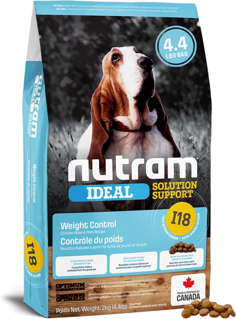 I18 Weight Management Dog Food - Chicken Dog Food with Peas, Pumpkin, Omega-3 Rich Salmon Oil & Green Lipped Mussel for Improved Mobility - Low Fat, High Fiber & High Protein Kibble (4.4 lb)