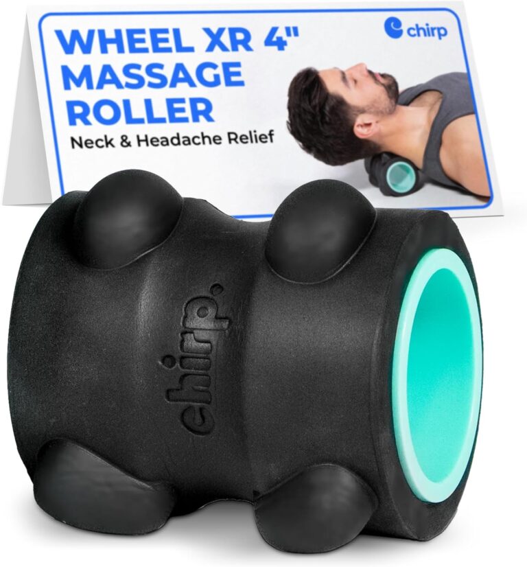 Chirp Wheel XR Massage Roller for Neck & Headache Relief  Rejuvenate Body, Spinal Care & Tension Through Thumb Pressure Release | High-Density Foam for Physical Therapy, 500lbs Capacity, 4" Mint