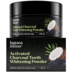 Lagunamoon Activated Charcoal Teeth Whitening Powder - 50g Natural Coconut Charcoal, Effective Teeth Stain Remover and Toothpaste Alternative - Safe for Gums Or Enamel