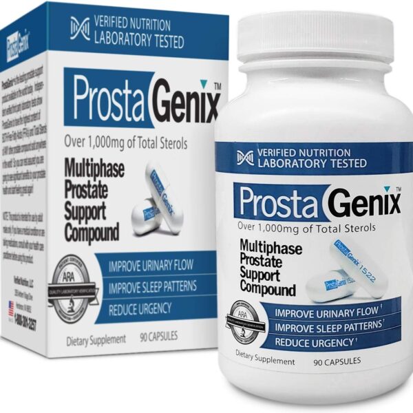 ProstaGenix Multiphase Prostate Supplement-Featured on Larry King Investigative TV Show - Over 1 Million Sold -End Nighttime Bathroom Trips, Urgency, & More. 90 Capsules