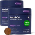 PetLab Co. Probiotics for Dogs, Support Gut Health, Occasional Diarrhea, Digestive Health & Seasonal Allergies - Salmon Flavor - Packaging May Vary - 30 Soft Chews Pack of 2