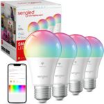 Sengled WiFi Color Changing Light Bulb, Alexa Smart Light Bulbs that Compatible with Alexa & Google Assistant, A19 RGB No Hub Required, 75 W Equivalent 800LM CRI>90, Set of 4