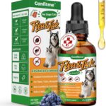 Natural Oral Flea and Tick Prevention for Dogs and Cats, Bacon Flavor Liquid Drops with Multivitamin-Flea and Tick Treatment and Defense Supplement for Pets of All Breeds and Ages
