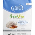 NutriSource Pure Vita Limited Ingredient Grain Free Dry Dog Food, Turkey and Sweet Potato, 25LB
