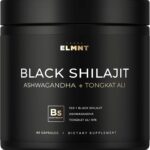 103,800mg Black Shilajit for Men 100x Strength w. Ashwagandha & Tongkat Ali 10% Extract - Ultra Pure Himalayan Shilajit Capsules 60% Fulvic Acid - Male Enhancing Supplement Energy & Stamina Booster