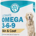Wanderfound Pets - Omega 3 Fish Oil for Dogs, Smoked Salmon and Liver Flavor, 120 Chewable Tablets