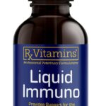 Rx Vitamins Liquid Immuno - with L-Lysine for Cats and Dog Health - Reishi Mushroom Supplement for Dogs & Cat Immune Support - Vitamins and Eye Supplements with Lutein - Bacon (2oz)